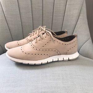 Cole Haan Zerogrand Suede Sneakers- Cream
